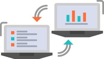 Exchange Business Completers Connection Data Information  Flat Color Icon Vector icon banner Template