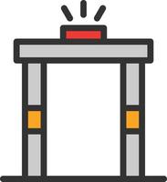 Metal Detector Line Filled Icon vector