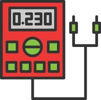 Nanometer Line Filled Icon vector