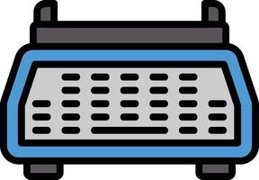 Typewriter Line Filled Icon vector