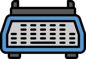 Typewriter Line Filled Icon vector