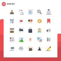 conjunto de 25 iconos modernos de ui símbolos signos para educación deporte negocio zoom encontrar elementos de diseño vectorial editables vector