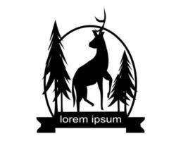 mouse deer logo,with black color or silhouette,vector vector