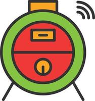 Robot Vacuum Line Filled Icon vector