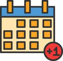 Tomorrow Line Filled Icon vector
