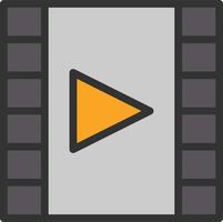 Video Line Filled Icon vector