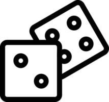 Dice Line Icon vector