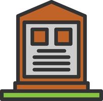 Cemetery Line Filled Icon vector