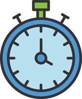 Stopwatch Line Filled Icon vector