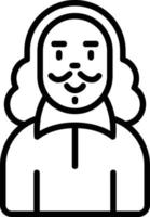 Funny User Line Icon vector