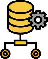 Data Storage Line Filled Icon vector