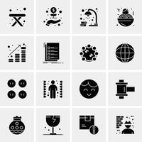 16 iconos universales de negocios vector ilustración de icono creativo para usar en proyectos relacionados con la web y dispositivos móviles