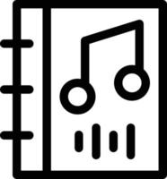 icono de línea de libro de audio vector