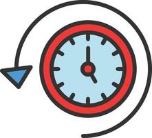 Recovery Time Line Filled Icon vector