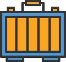 Suitcase Line Filled Icon vector