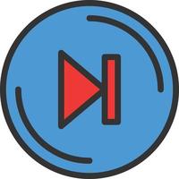 Next Line Filled Icon vector