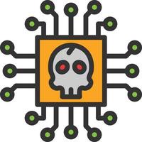 Attack Line Filled Icon vector