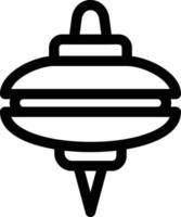 Spinning Top Line Icon vector