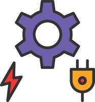 Power And Energy Line Filled Icon vector