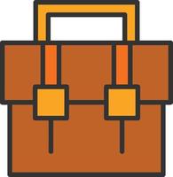 Briefcase Line Filled Icon vector