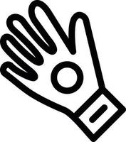 icono de línea de guantes vector