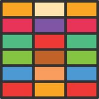 Colour Line Filled Icon vector