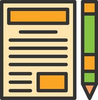 Blogger Line Filled Icon vector