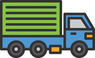 Cargo Truck Line Filled Icon vector