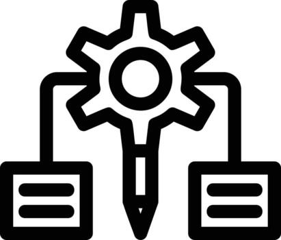 icono de línea de algoritmo de diseño vector