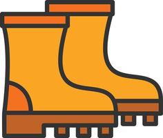 Boots Line Filled Icon vector