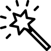 Magic Stick Line Icon vector