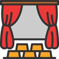 Theater Line Filled Icon vector