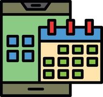 Mobile Application Line Filled Icon vector