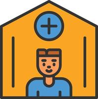 Refuge Line Filled Icon vector