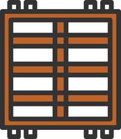 Roof Rack Line Filled Icon vector