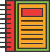 Notebook Line Filled Icon vector
