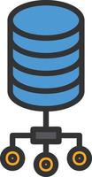 Data Line Filled Icon vector