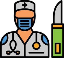 Surgeon Line Filled Icon vector