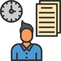 Busy Line Filled Icon vector