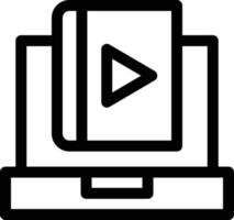 Video Tutorial Line Icon vector