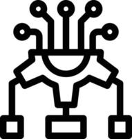 Automated Solutions Line Icon vector