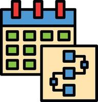 Plan Line Filled Icon vector