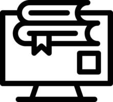 Online Learning Line Icon vector