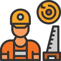 Carpenter Line Filled Icon vector