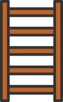 Step Ladder Line Filled Icon vector
