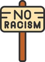 No Racism Line Filled Icon vector
