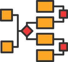 Diagram Line Filled Icon vector