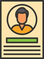 Profiles Line Filled Icon vector