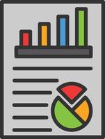 Report Line Filled Icon vector