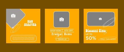 Minimalist social media post template. Trendy editable social media post template. template design. Vector illustration.